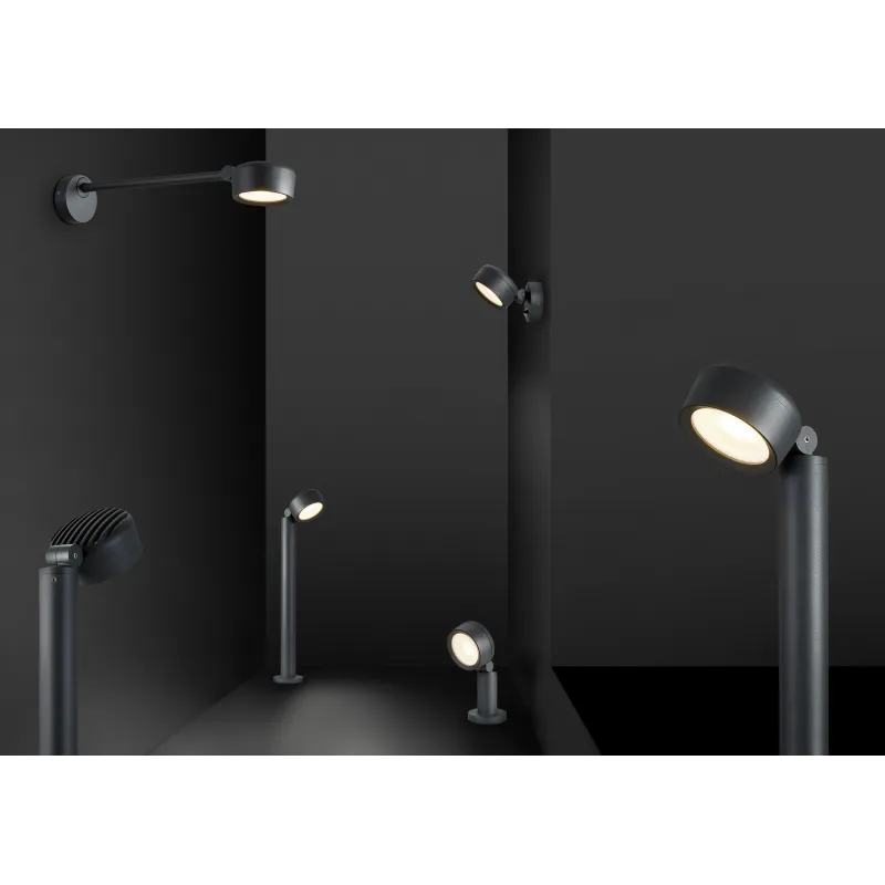 ESKINA D, spot sur tige extérieur, anthracite, LED, 14,5W, 3000K/4000K, IP65