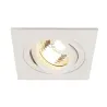 PIREQ, encastré de plafond intérieur, carré, blanc mat, GU10/QPAR51, 50W max