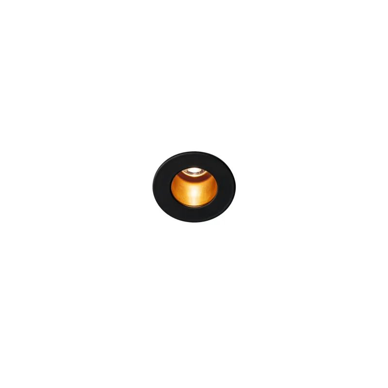 HORN MINI, encastré de plafond ou mural intérieur, noir/or, LED, 1,2W, 3000K