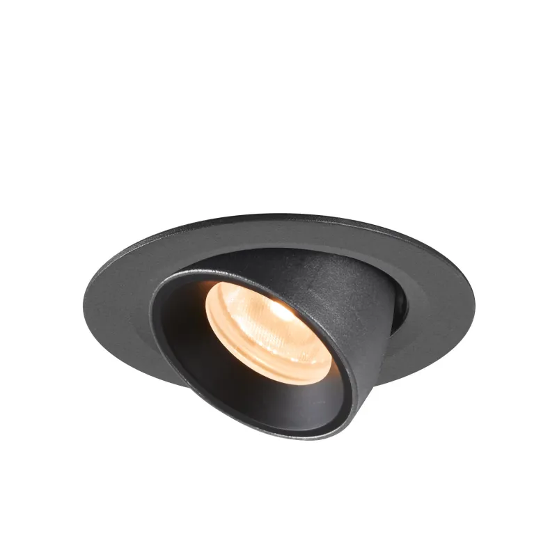NUMINOS® GIMBLE XS, encastré de plafond intérieur, 20 deg , noir, LED, 7W, 2700K