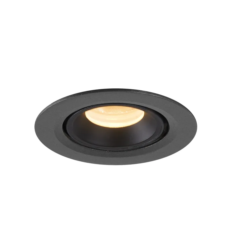 NUMINOS® GIMBLE XS, encastré de plafond intérieur, 20 deg , noir, LED, 7W, 3000K