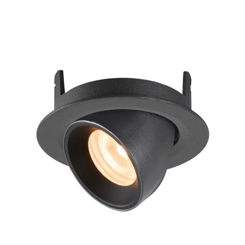 NUMINOS® GIMBLE XS, encastré de plafond intérieur, 40 deg , noir, LED, 7W, 2700K