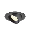 NUMINOS® GIMBLE XS, encastré de plafond intérieur, 40 deg , noir, LED, 7W, 4000K
