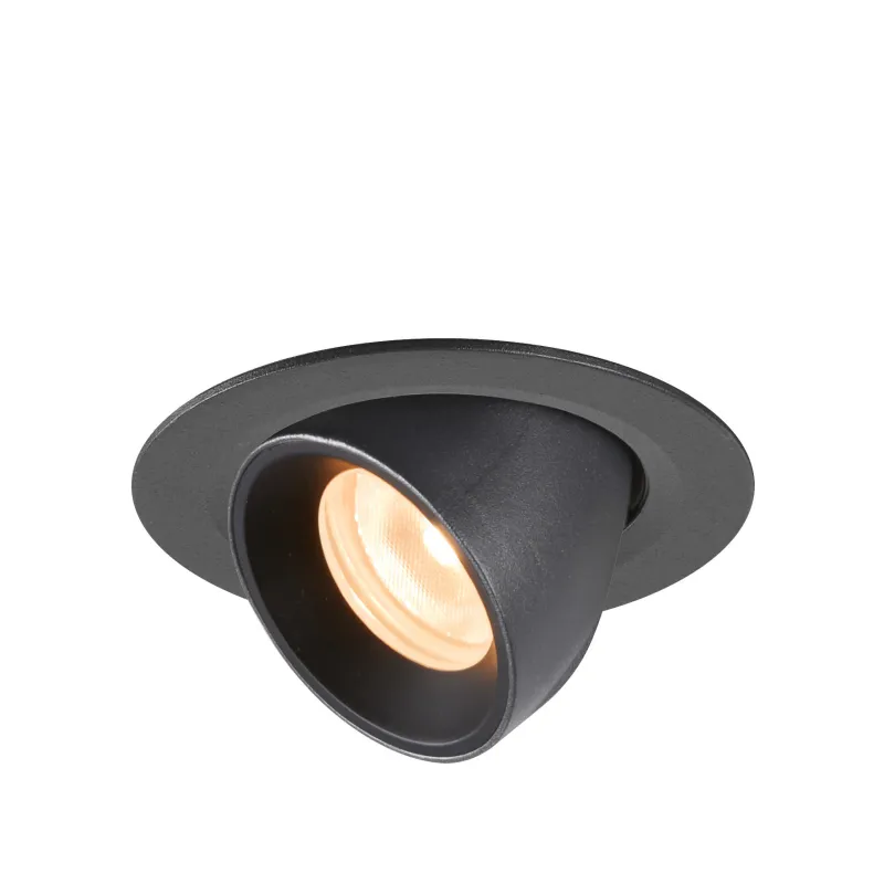 NUMINOS® GIMBLE XS, encastré de plafond intérieur, 55 deg , noir, LED, 7W, 2700K