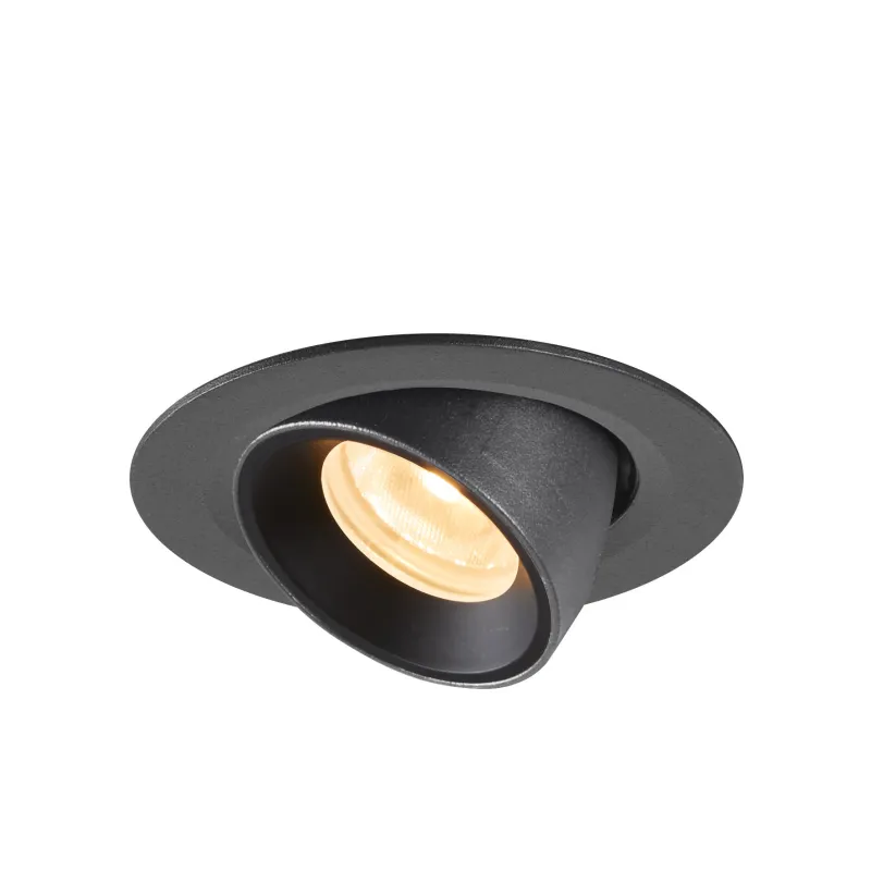 NUMINOS® GIMBLE XS, encastré de plafond intérieur, 55 deg , noir, LED, 7W, 3000K
