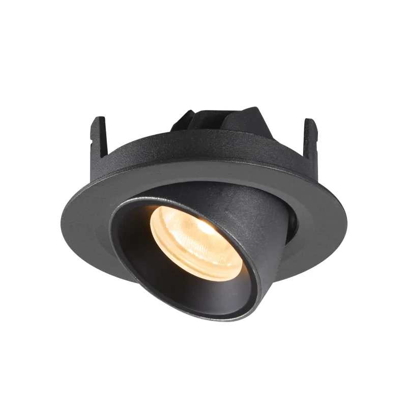 NUMINOS® GIMBLE XS, encastré de plafond intérieur, 55 deg , noir, LED, 7W, 3000K