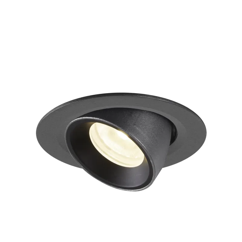 NUMINOS® GIMBLE XS, encastré de plafond intérieur, 55 deg , noir, LED, 7W, 4000K