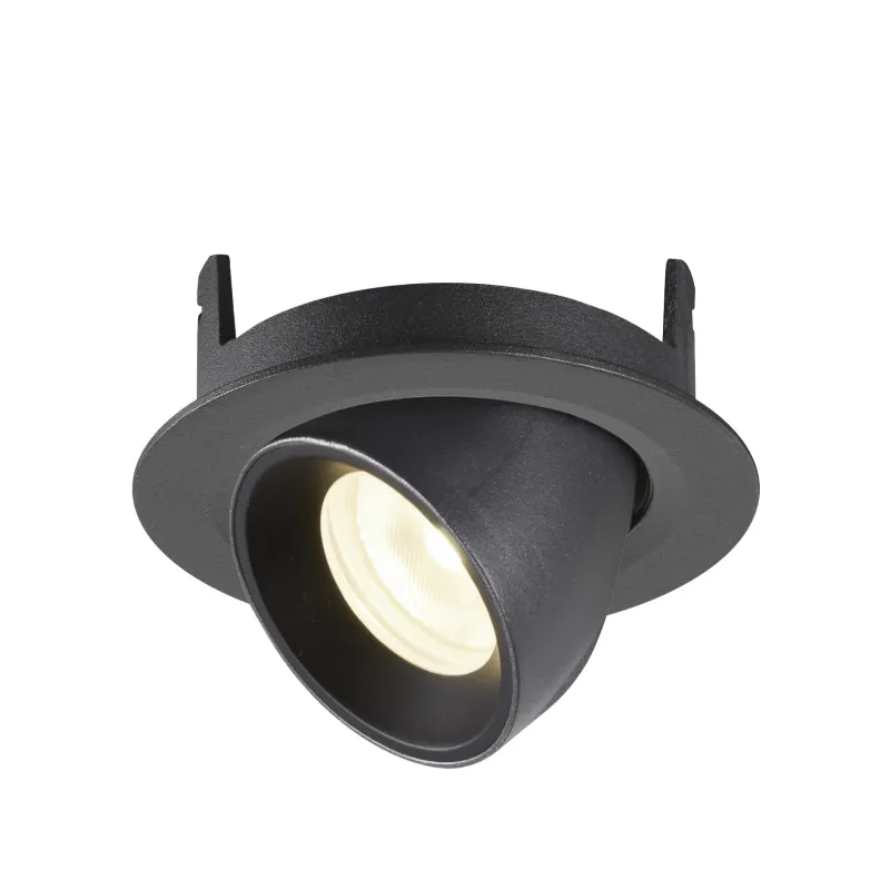 NUMINOS® GIMBLE XS, encastré de plafond intérieur, 55 deg , noir, LED, 7W, 4000K