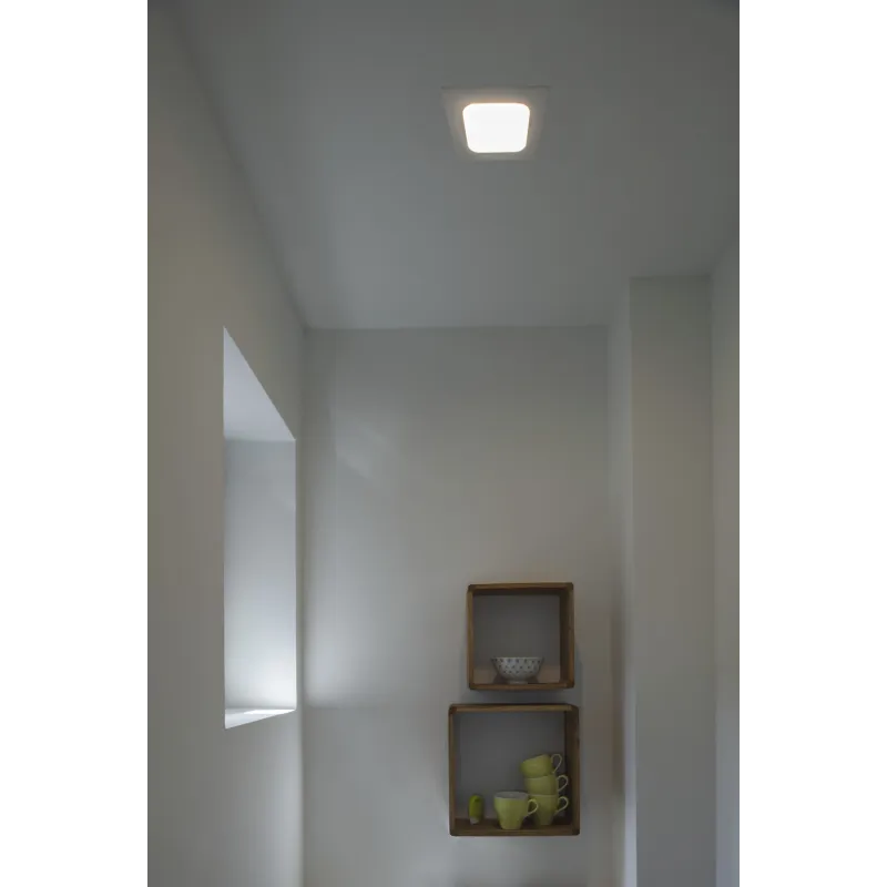 SENSER 18, encastré de plafond intérieur, carré, blanc mat, LED, 9,7W, 3000K