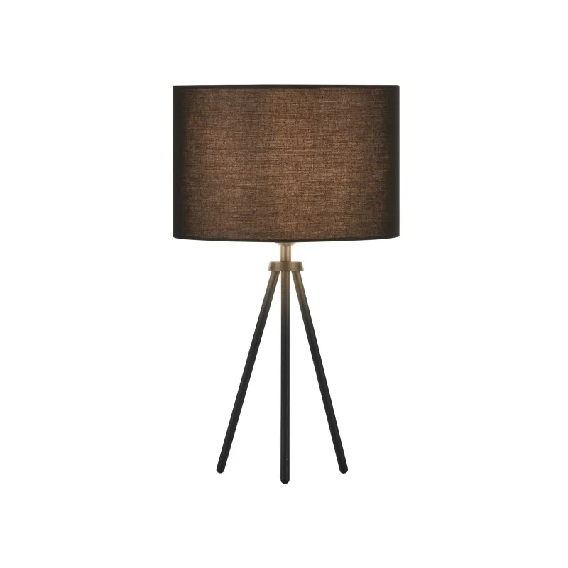 FENDA, lampe à poser intérieure, trépied, noir, E27, 40W max, sans abat-jour