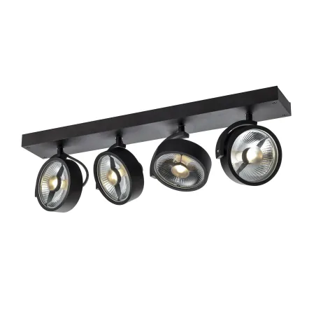 KALU, applique et plafonnier intérieur, quad, noir, GU10/QPAR111, 4x 75W max