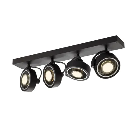 KALU, applique et plafonnier intérieur, quad, noir, GU10/QPAR111, 4x 75W max