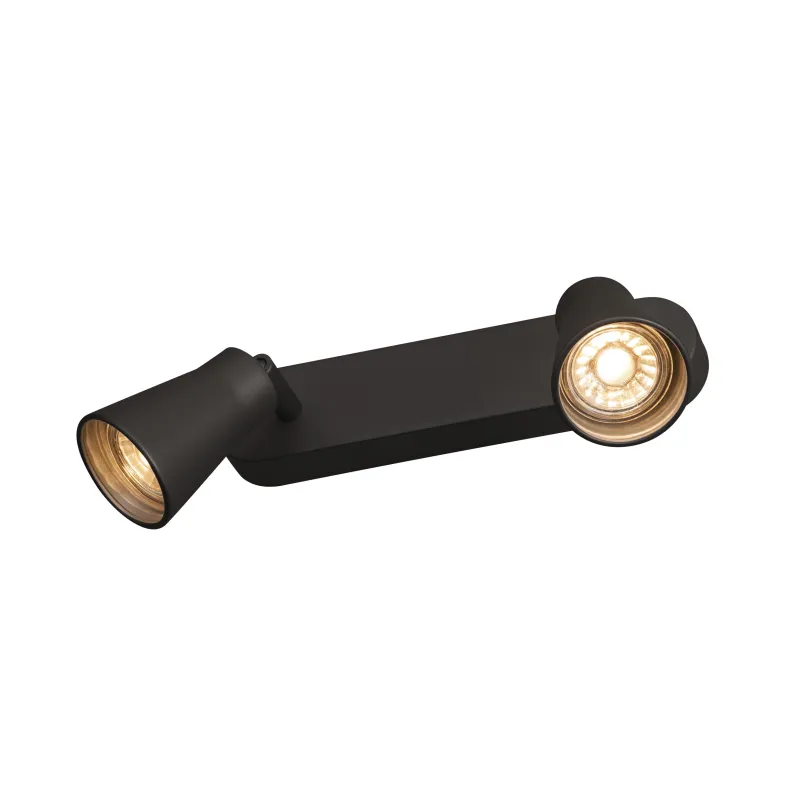 AVO, applique et plafonnier intérieur, double, noir, GU10/QPAR51, 2x 50W max