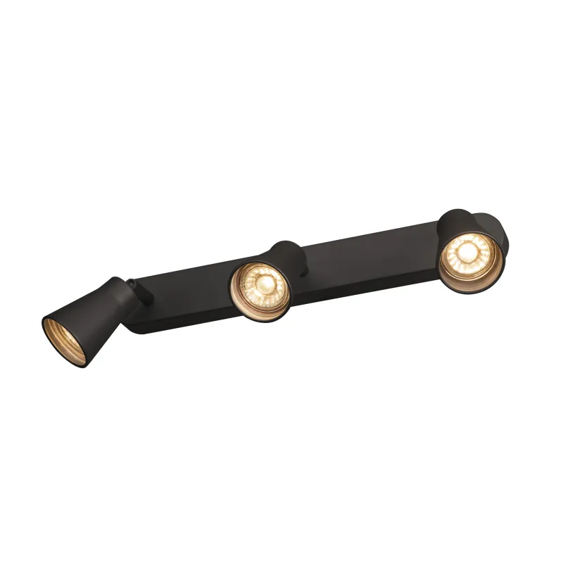 AVO, applique et plafonnier intérieur, triple, noir, GU10/QPAR51, 3x 50W max