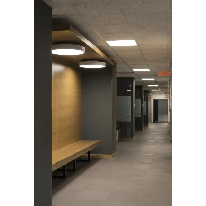 MEDO 60, plafonnier intérieur, rond, gris, LED, 38,3W, 3000K, variable 1-10V