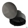 Pot d'encastrement, extérieur, noir