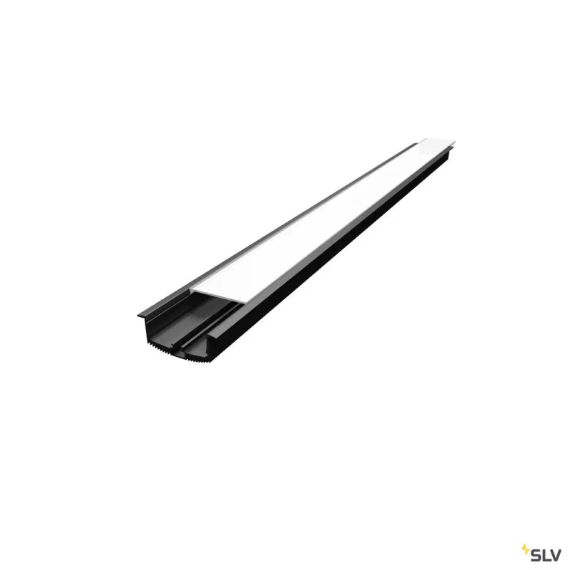 GRAZIA 60, profil à encastrer, 3 m, noir