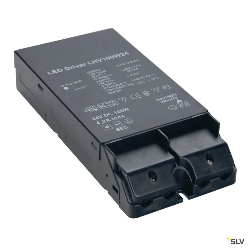 Alimentation LED, intérieur, noir, 100W, 24V