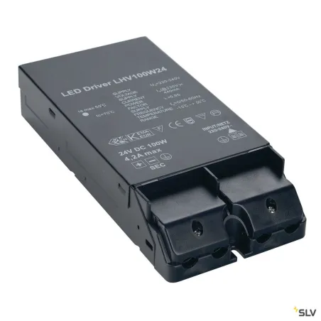 Alimentation LED, intérieur, noir, 100W, 24V