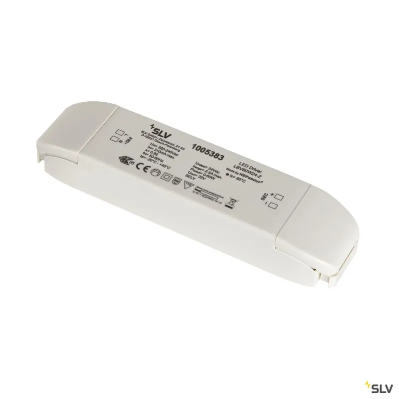 Alimentation LED, intérieur, blanc, 60W, 24V