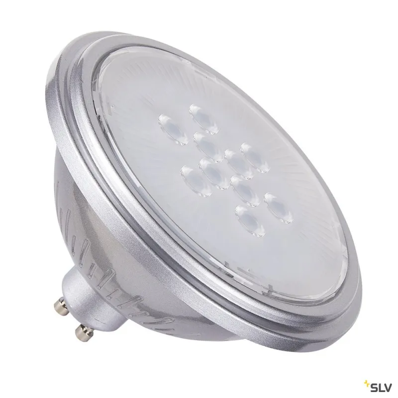 Source LED QPAR111, GU10, argent, 7,3W, 3000K