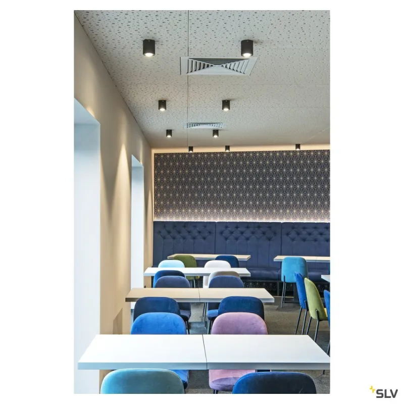 GRAZIA 10, profil en saillie, plat, 2 m, noir