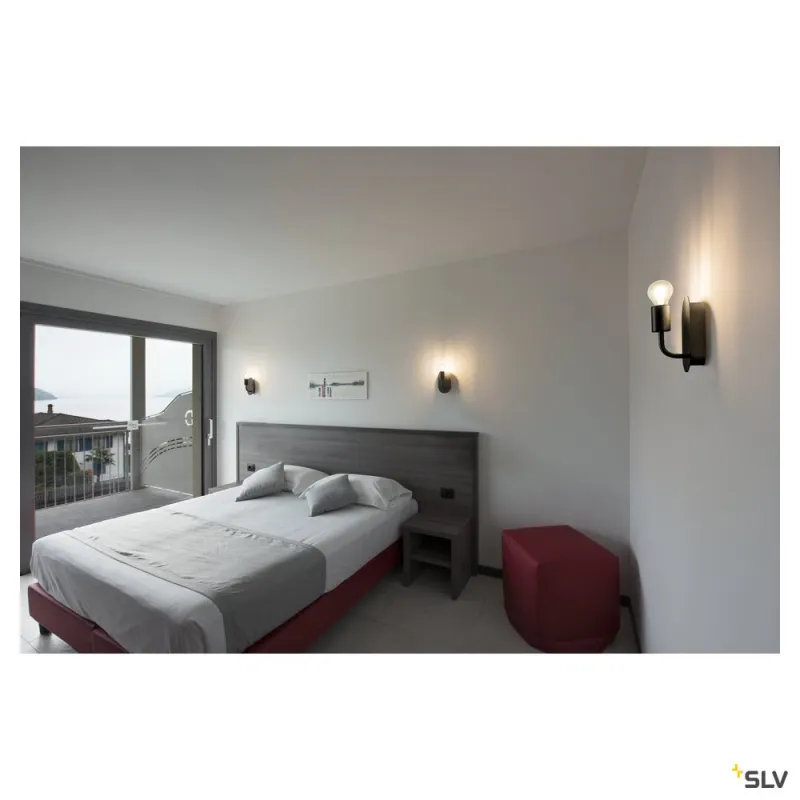 FITU, applique intérieure, noir, E27, 24W max