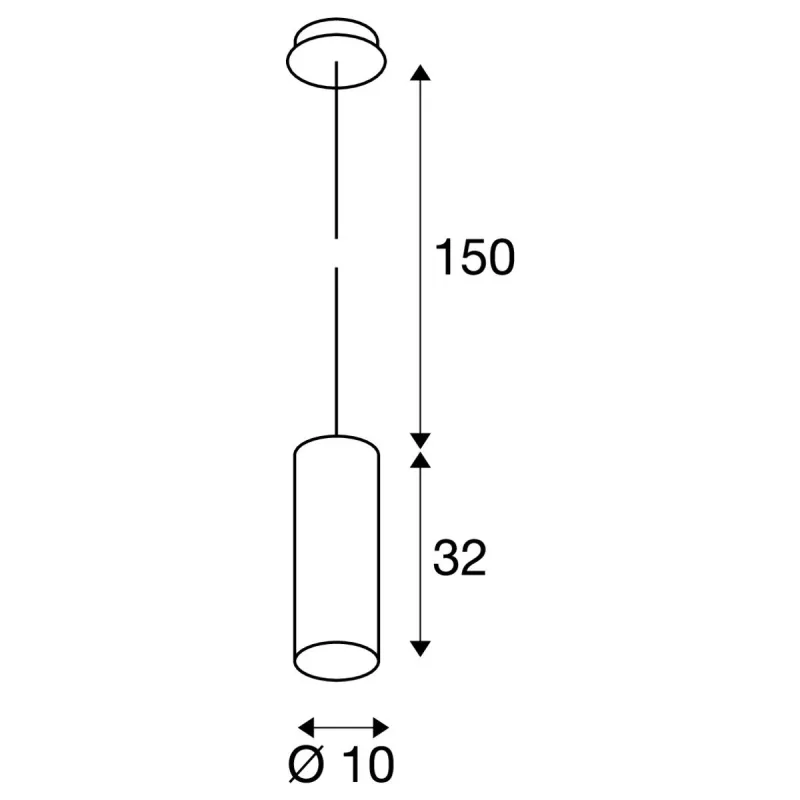 ENOLA, suspension intérieure, or, E27, 60W max