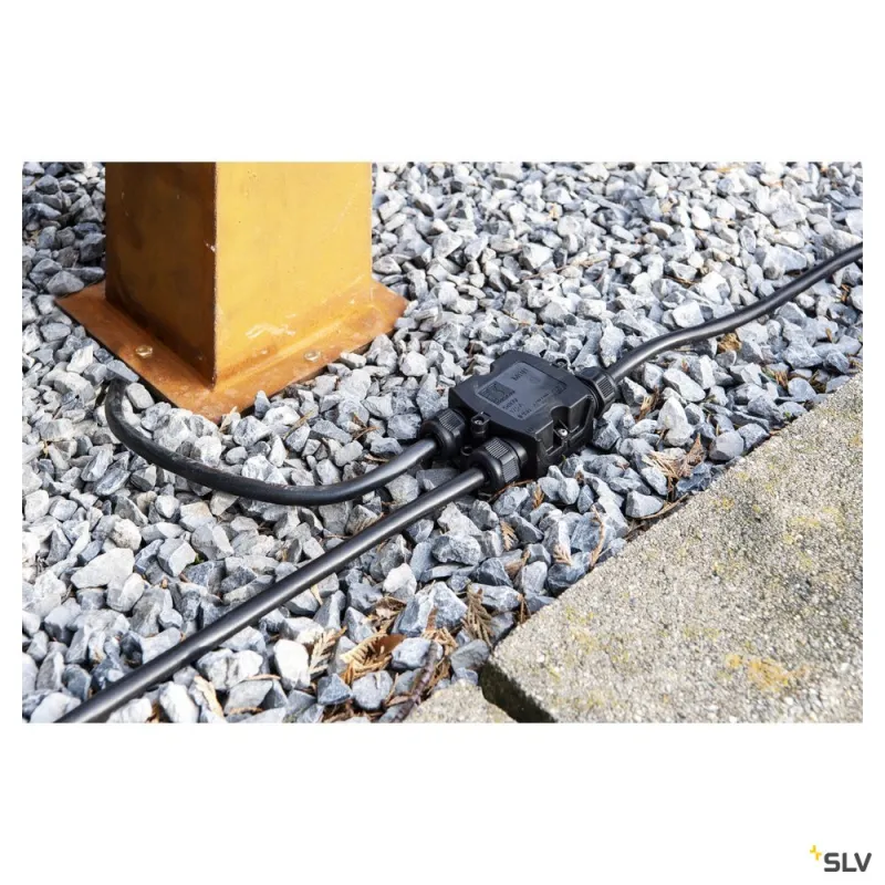 Boîte de connexion en T, extérieur, noir, IP68