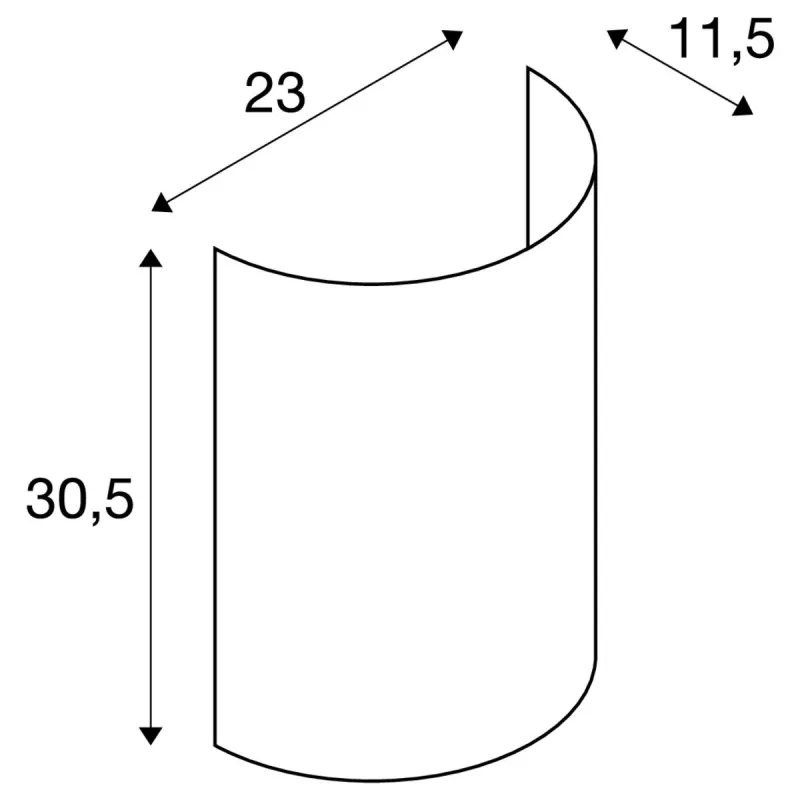 FENDA, abat jour demi-cercle, intérieur, beige