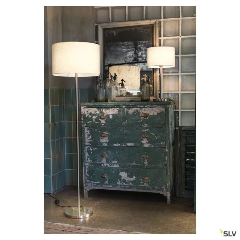 FENDA, lampadaire intérieur, gris, E27, 60W max
