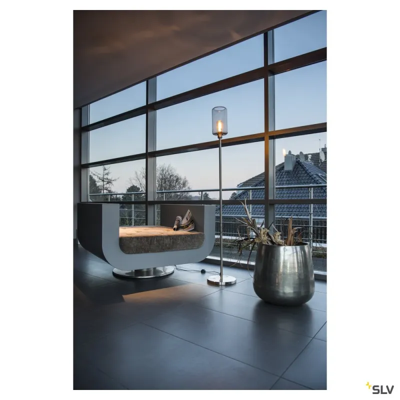 FENDA, lampadaire intérieur, gris, E27, 60W max