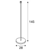 FENDA, lampadaire intérieur, gris, E27, 60W max
