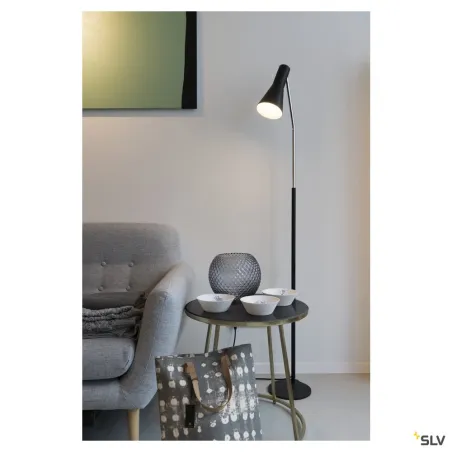 PHELIA, lampadaire intérieur, noir, E27, 23W max