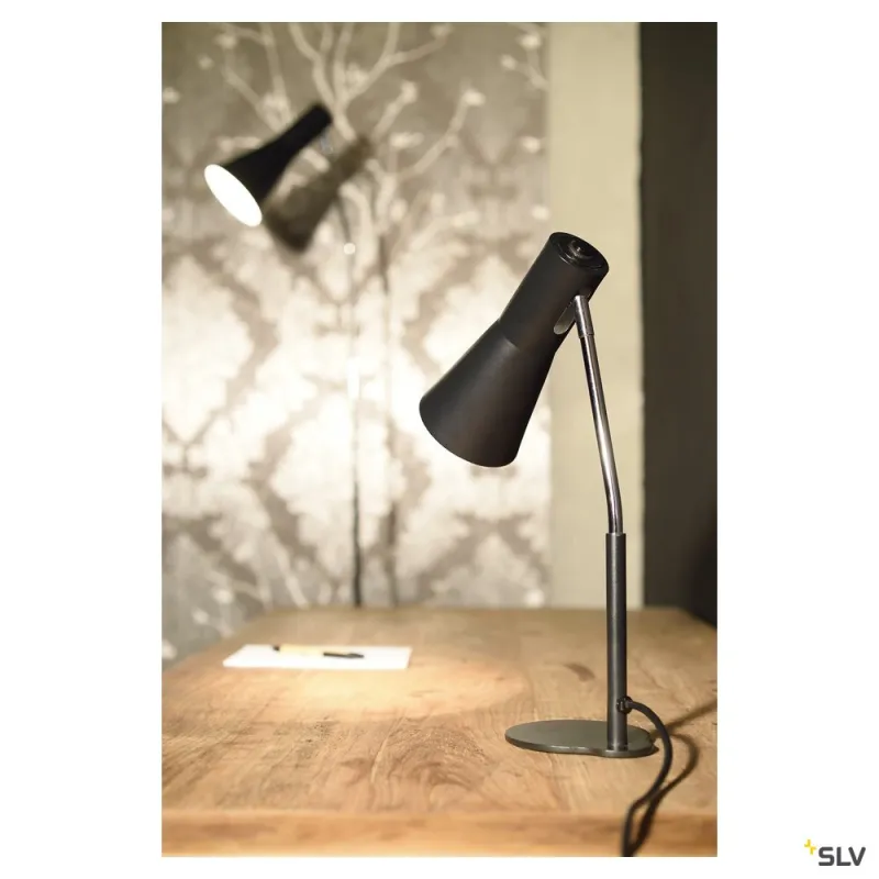 PHELIA, lampadaire intérieur, noir, E27, 23W max