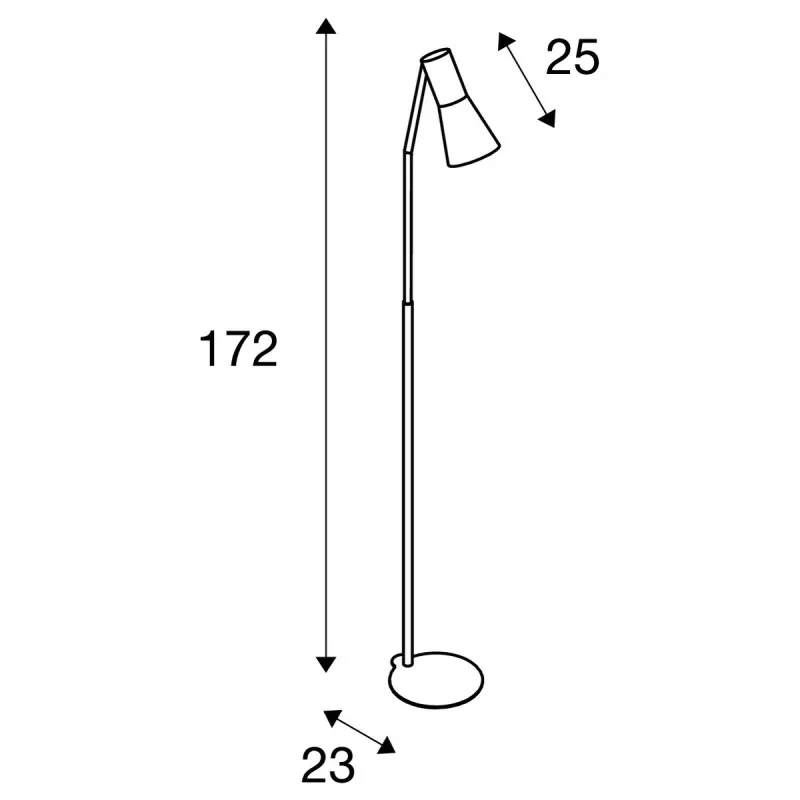 PHELIA, lampadaire intérieur, noir, E27, 23W max