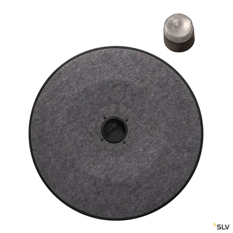 MANA 60, abat-jour, intérieur, rond, 60 cm, gris