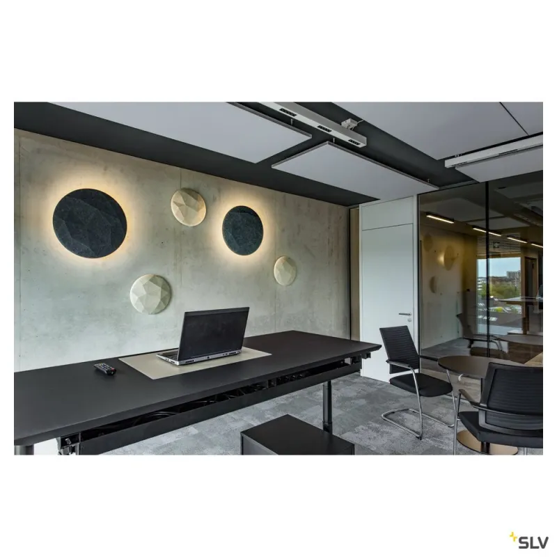 MANA 60, abat-jour, intérieur, rond, 60 cm, gris