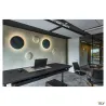 MANA 60, abat-jour, intérieur, rond, 60 cm, gris