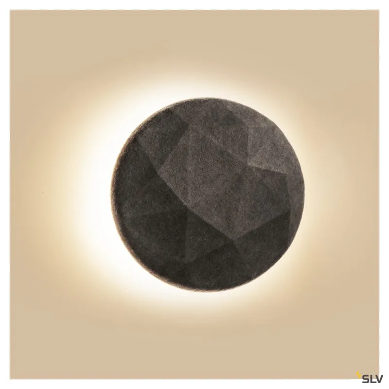 MANA 40, abat-jour, intérieur, rond, 40 cm, gris