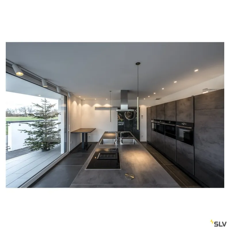 Rail 1 allumage à encastrer, intérieur, 2m, blanc