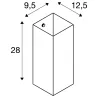 QUADRASS, applique intérieure, noir, E27, 40W max