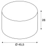 FENDA, abat-jour, intérieur, rond, Ø 45 cm, beige