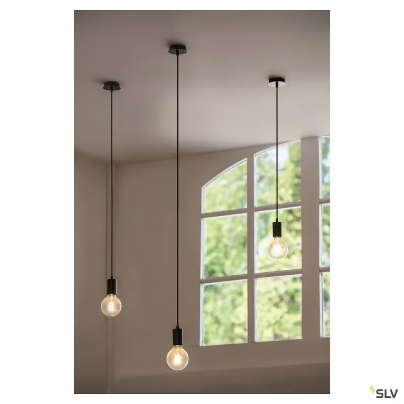 FITU, patère, intérieure, 1 passe-fil, ronde, noir