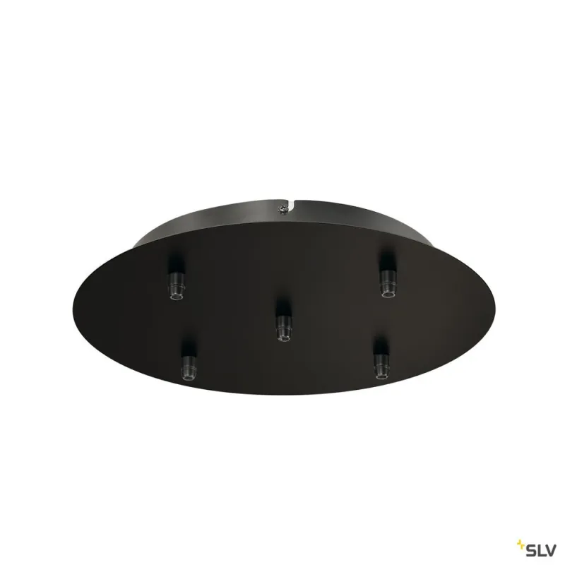 FITU, patère, intérieure, 5 passe-fils, ronde, noir