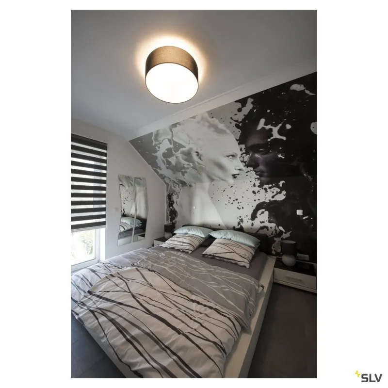 TENORA, plafonnier intérieur, noir, E27, 3x 23W max