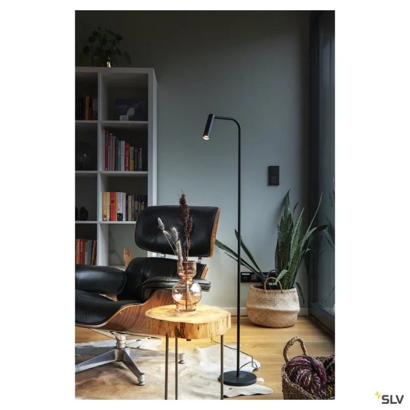 KARPO, lampadaire intérieur, noir, LED, 6,5W, 3000K