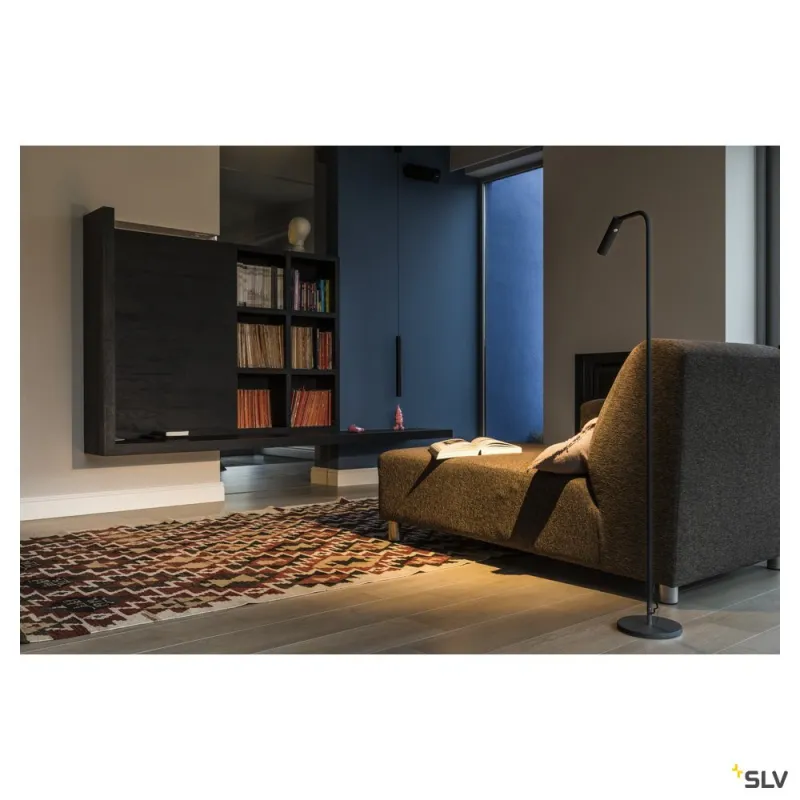 KARPO, lampadaire intérieur, noir, LED, 6,5W, 3000K