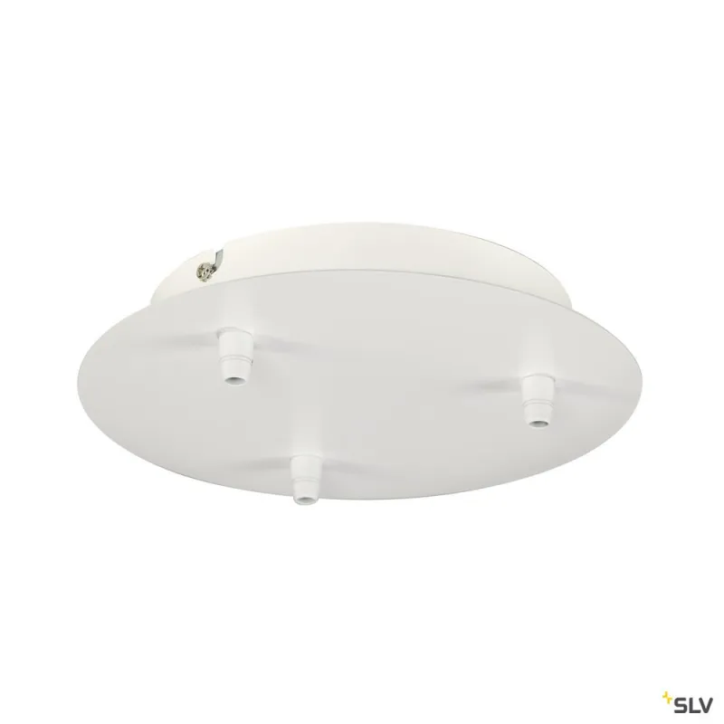 FITU, patère, intérieure, 3 passe-fils, ronde, blanc