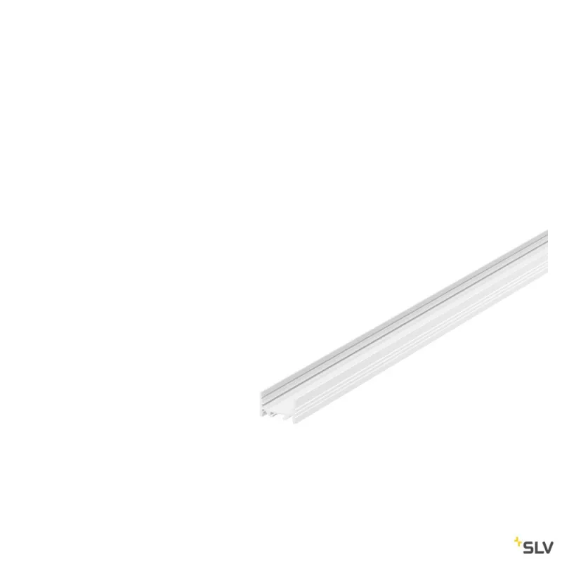 GRAZIA 20, profil en saillie, plat strié, 3 m, blanc